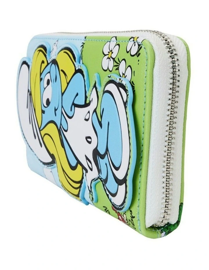 Smurfs Smurfette Cosplay Zip Around Wallet Coin Purse 6x4in image 2