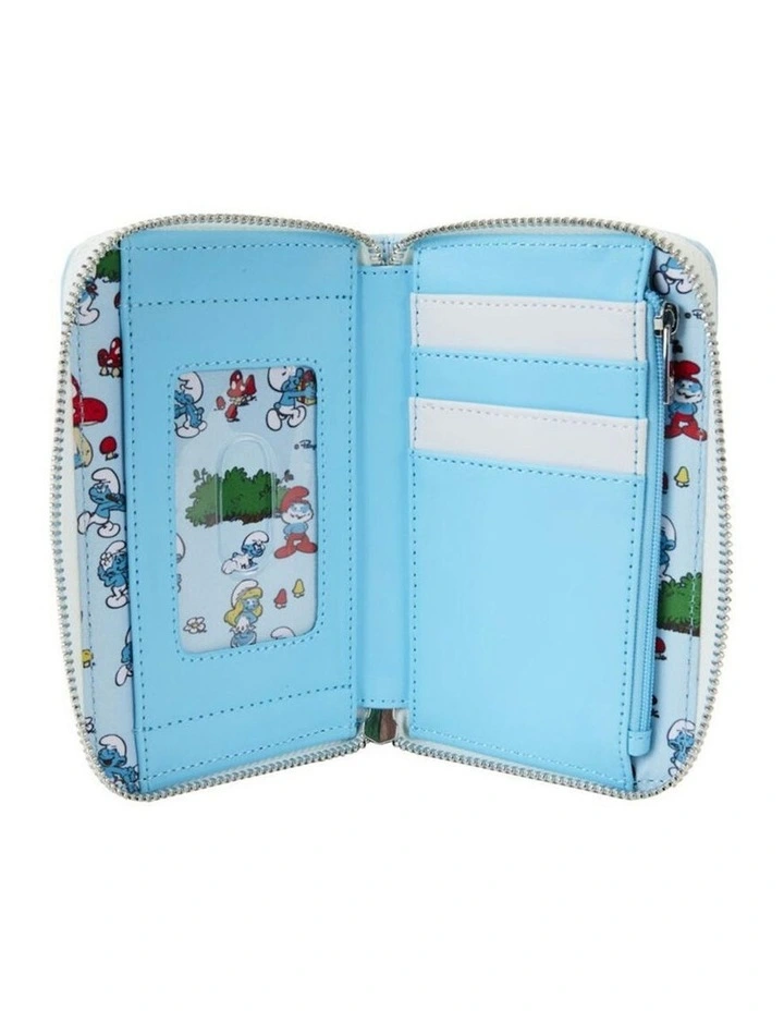 Smurfs Smurfette Cosplay Zip Around Wallet Coin Purse 6x4in image 4