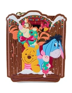 Loungefly Winnie The Pooh & Friends Holiday Scene Zip Wallet Money Organiser