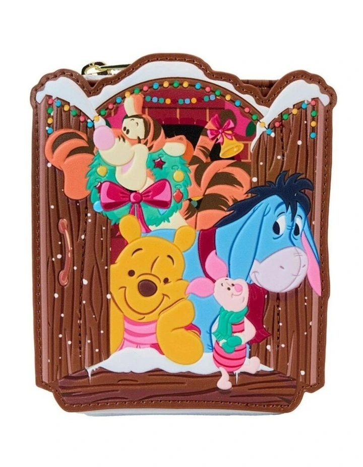 Loungefly Winnie The Pooh & Friends Holiday Scene Zip Wallet Money Organiser image 1