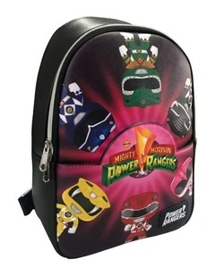 Power Rangers Character Print Kids Mini Backpack 8.5x10.75in