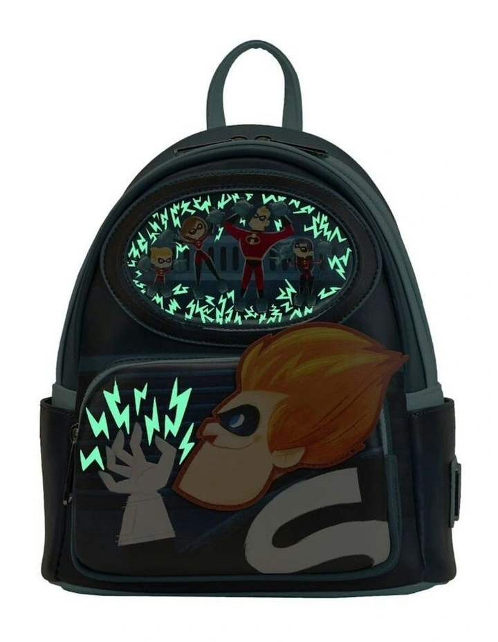 The Incredibles Syndrome Glow Unisex Mini Backpack Bag 9x10.5in image 2