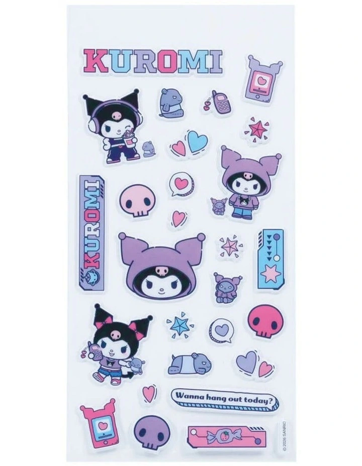 Hello Kitty & Friends - Kuromi Puff Sticker Set - Stationery - 3 years image 2