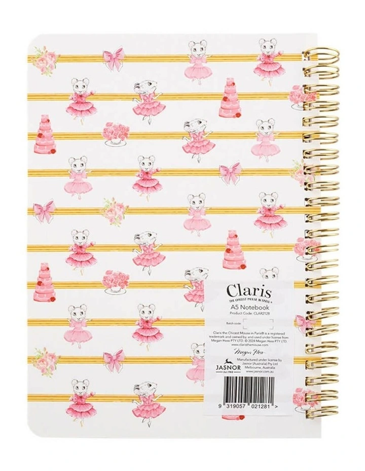 Claris the Chicest Mouse in Paris - Claris A5 Layered Notebook - Stationery image 5