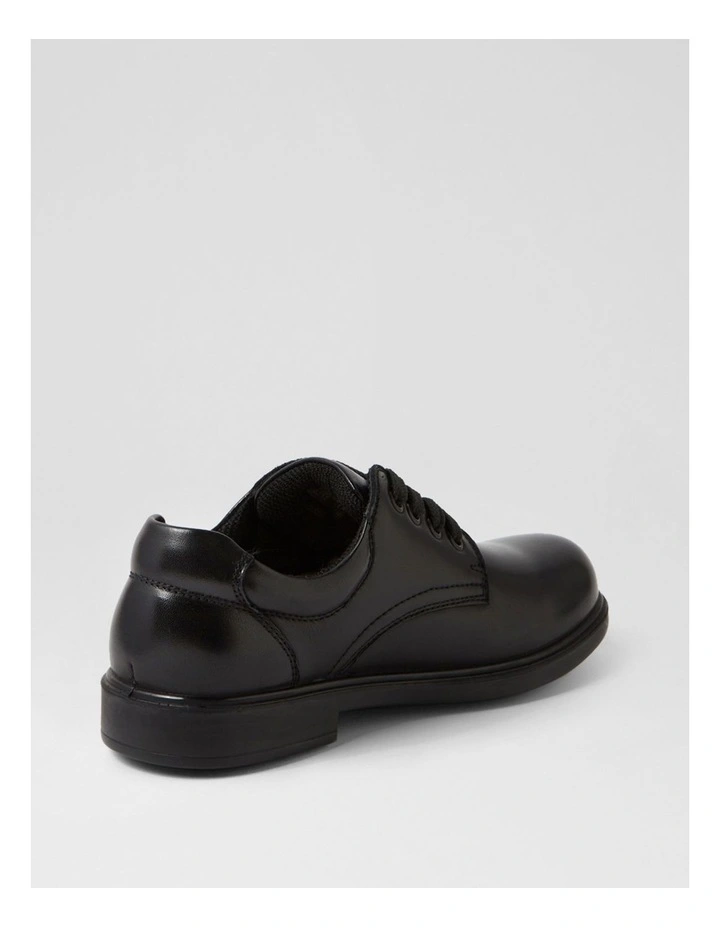 Demo Junior Lace E Black Leather Lace Up Flats image 3