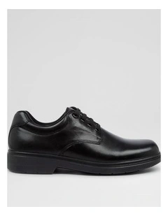 Roar Senior E Black Leather Lace Up Shoes