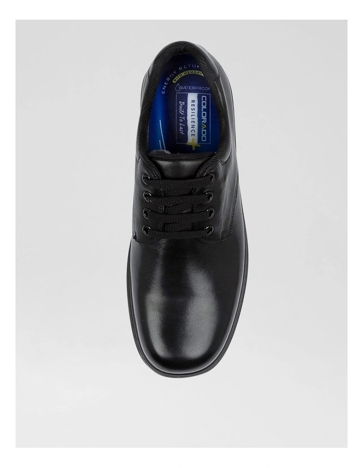 Roar Senior E Black Leather Lace Up Shoes image 5