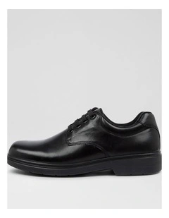 Roar Senior C Black Leather Lace Up Shoes