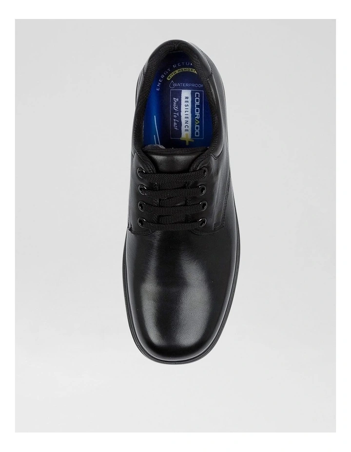 Roar Senior C Black Leather Lace Up Shoes image 5