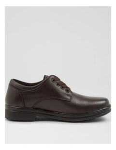 Solace Junior Matte Brown Leather Lace Up Shoes