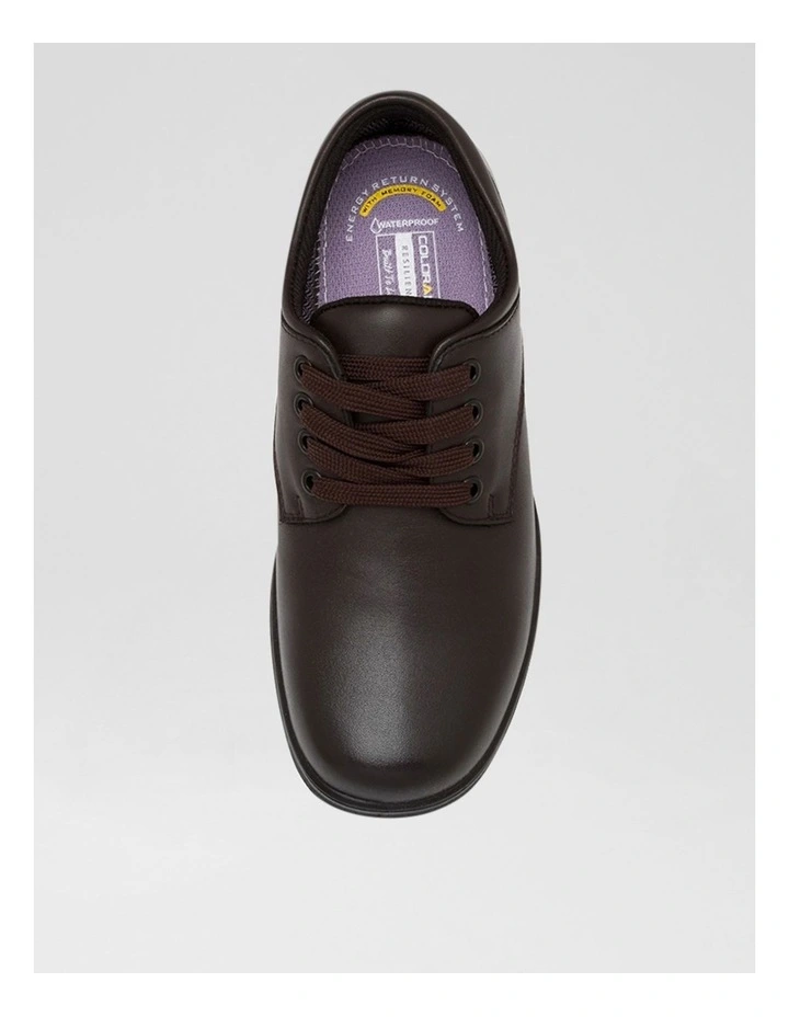 Solace Junior Matte Brown Leather Lace Up Shoes image 5