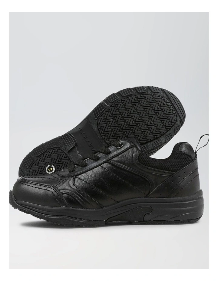 Hype Junior E Black Leather Lace Up Sneakers image 3