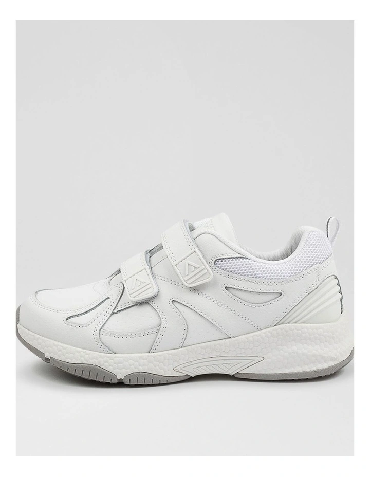 Tempo Junior Adjustable White Leather Sneakers image 2