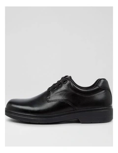 Roar Senior D Black Leather Lace Up Shoes
