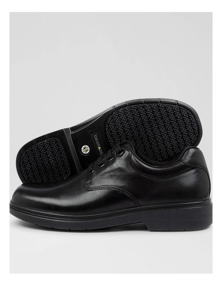 Roar Senior F Black Leather Lace Up Shoes image 3