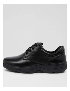 Renegade Senior Black Leather Lace Up Shoes