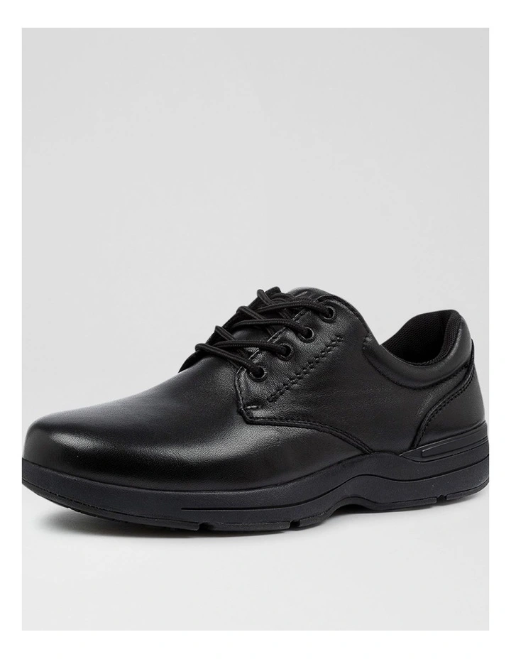 Renegade Senior Black Leather Lace Up Shoes image 2