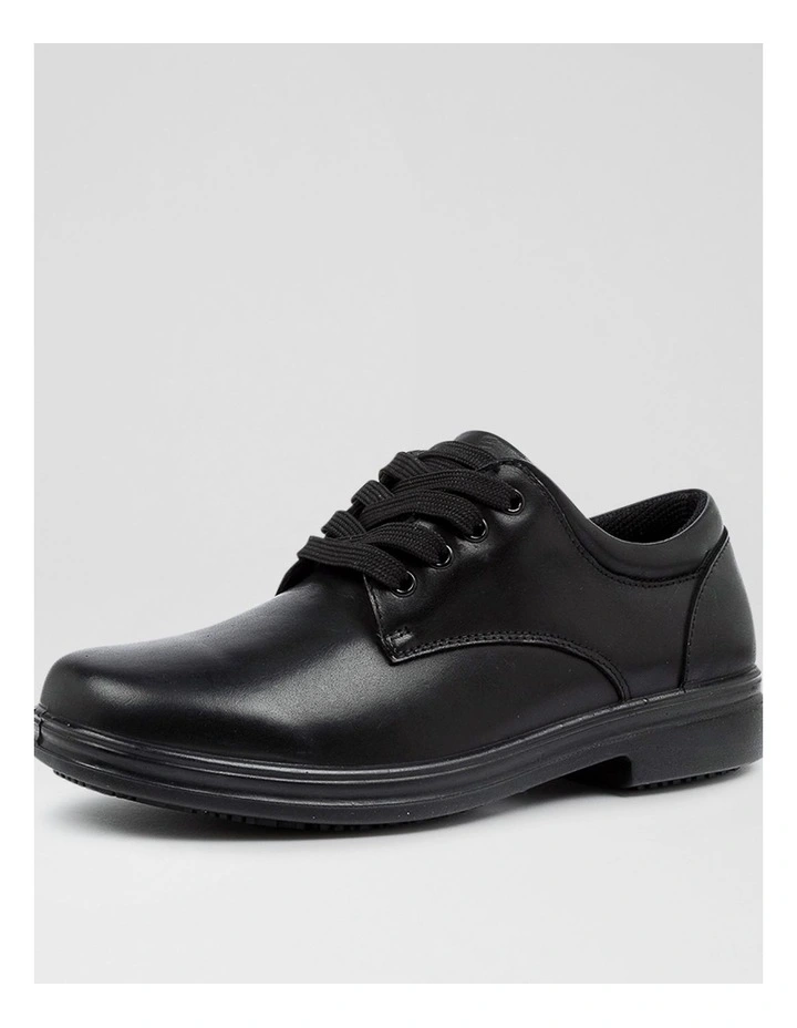 Solar Senior Black Leather Lace Up Shoes image 2