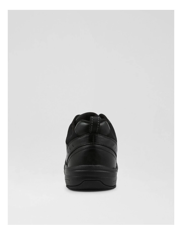 Hype Senior E Black Leather Lace Up Sneakers image 4