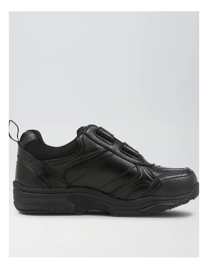 Hype Junior E Adjustable Black Leather Sneakers image 1
