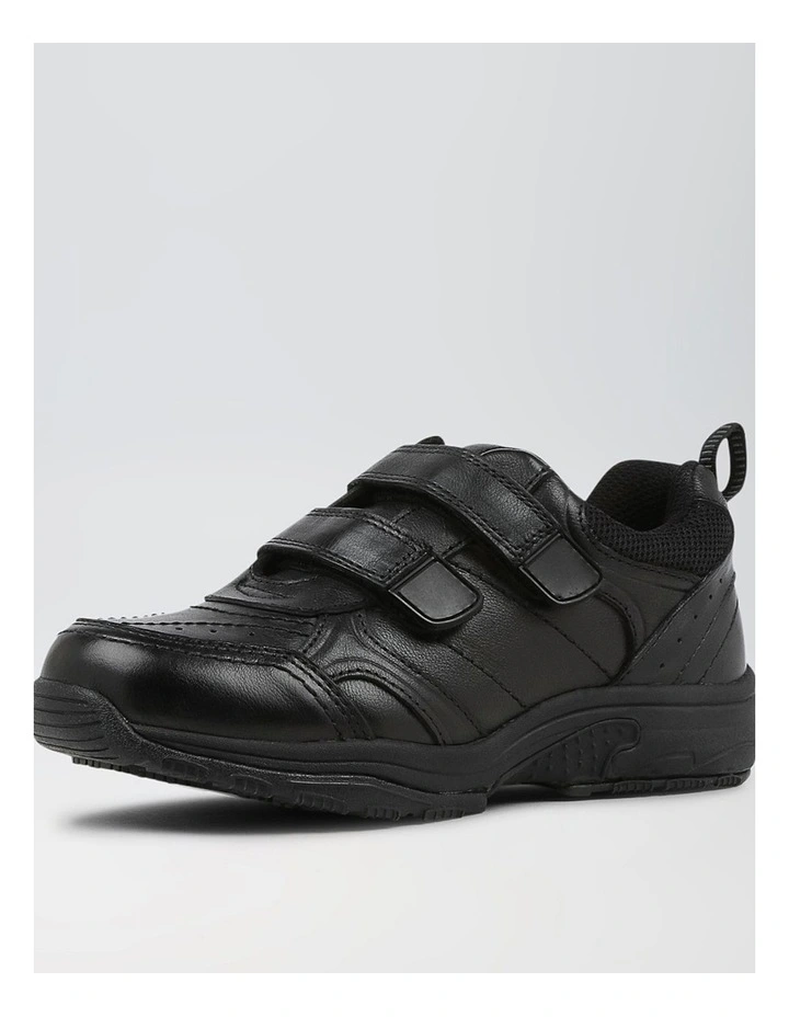 Hype Junior E Adjustable Black Leather Sneakers image 2