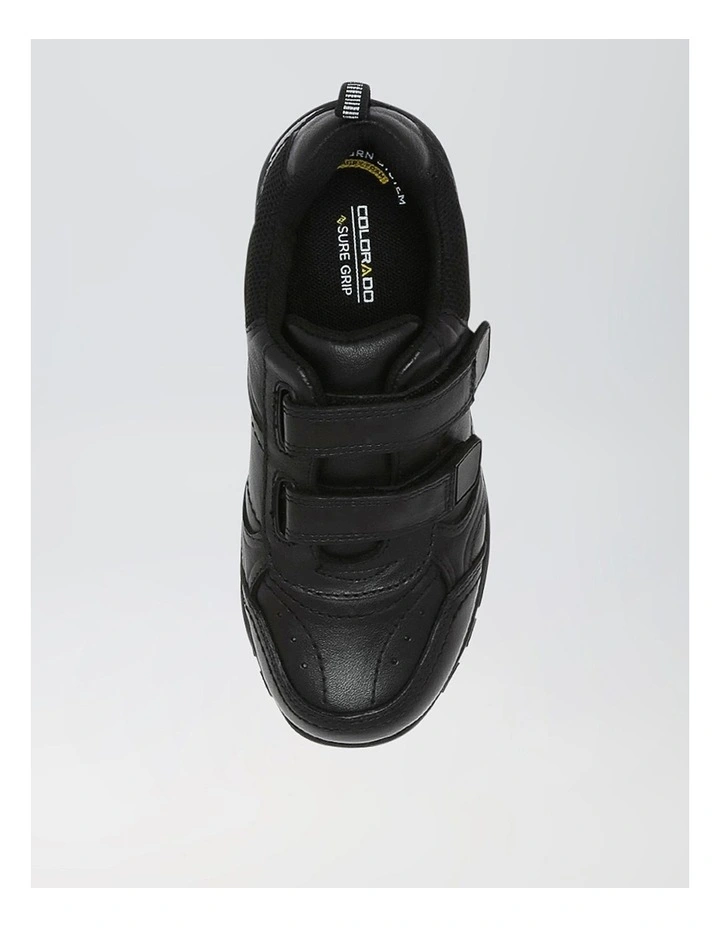 Hype Junior E Adjustable Black Leather Sneakers image 5