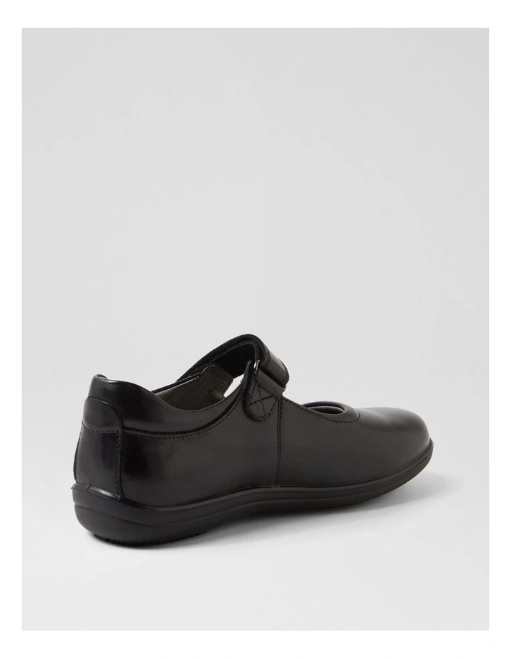 Luna Junior E Black Leather Flat Shoes image 3