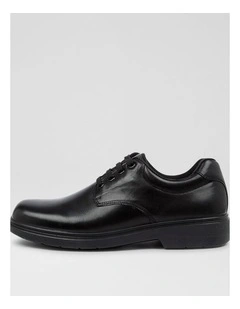Roar Youth D Half Black Leather Lace Up Flats