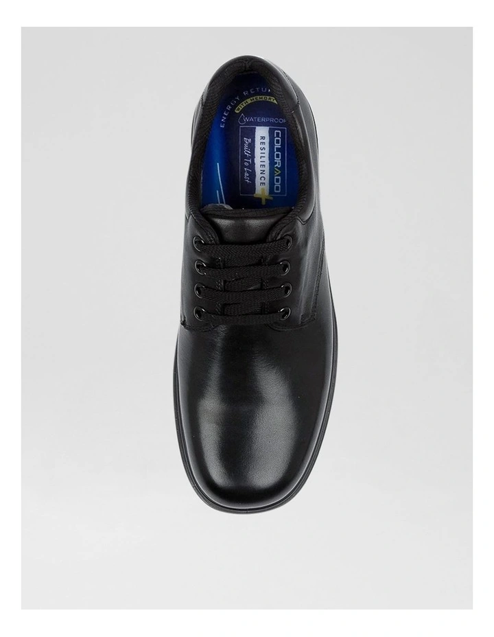 Roar Youth D Half Black Leather Lace Up Flats image 5