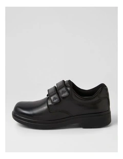 Roar Junior D Black Leather Adjustable Shoes