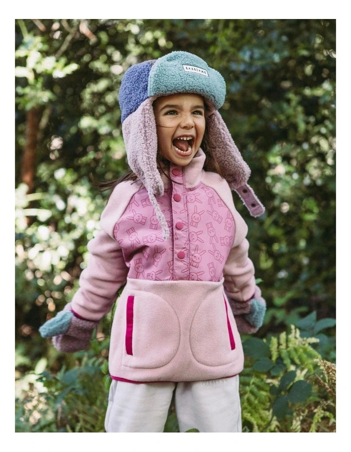 Kids Trapper Hats - Pink/Lilac image 3