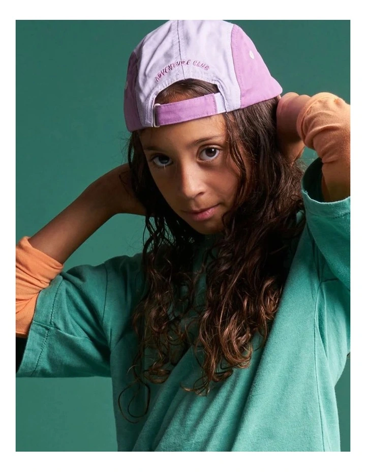 Adventure Club - Kids Lilac 5 Panel Cap image 4
