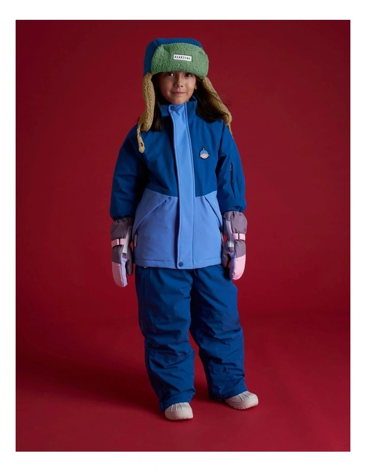 Kids Trapper Hats - Blue/Beige image 5