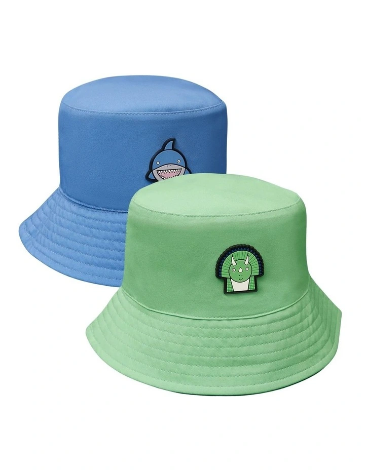 Dinosaur/Shark - Kids Reversible Bucket Hat image 1