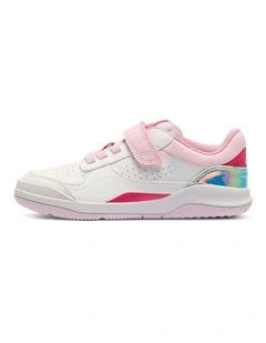 Kids' Unisex Multisports Durable Shoes Playventure Yard - White/Pink