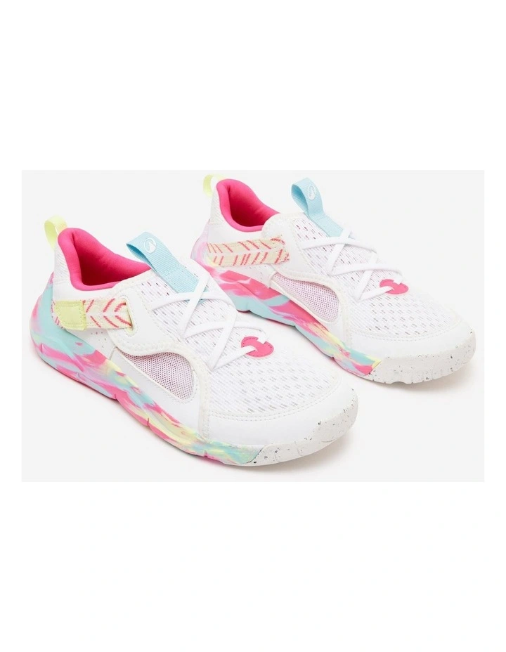 Kids' Rip-Tab Shoes Playful Summer - White/Pink image 3