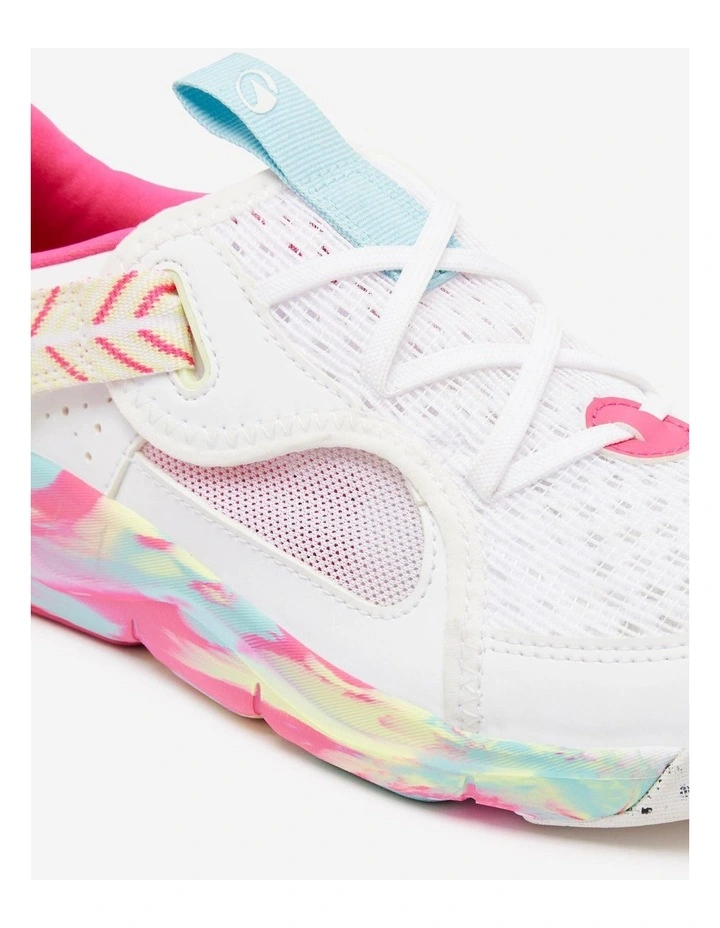 Kids' Rip-Tab Shoes Playful Summer - White/Pink image 4