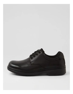 Roar Senior F Half Black Leather Flat Shoes