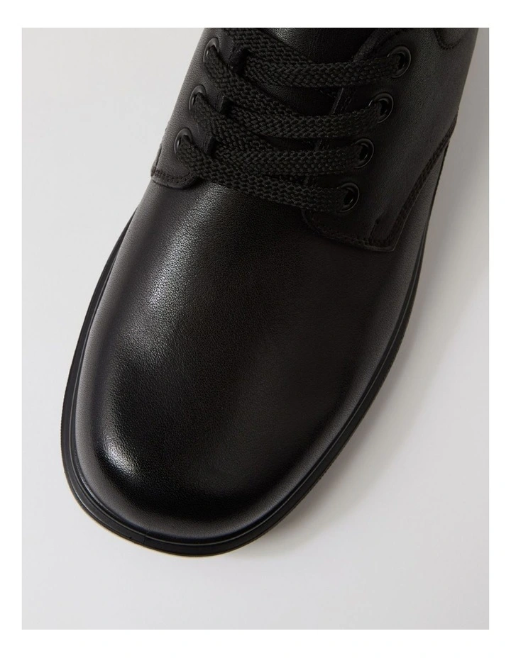 Roar Senior F Half Black Leather Flat Shoes image 4