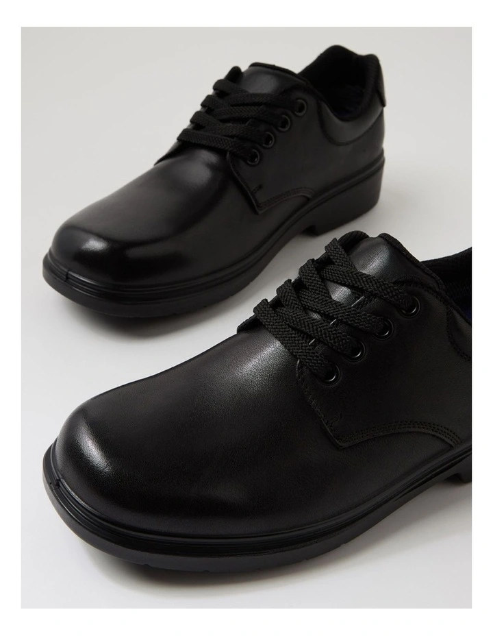 Roar Senior F Half Black Leather Flat Shoes image 5