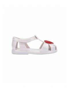MINI MELISSA HIP HEART BALLERINA WHITE METTALIC