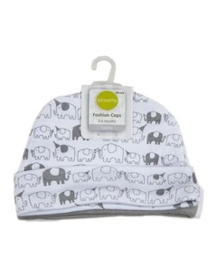 3pc Fashion Caps Baby Apparel Elephant 100% Cotton 0-6M