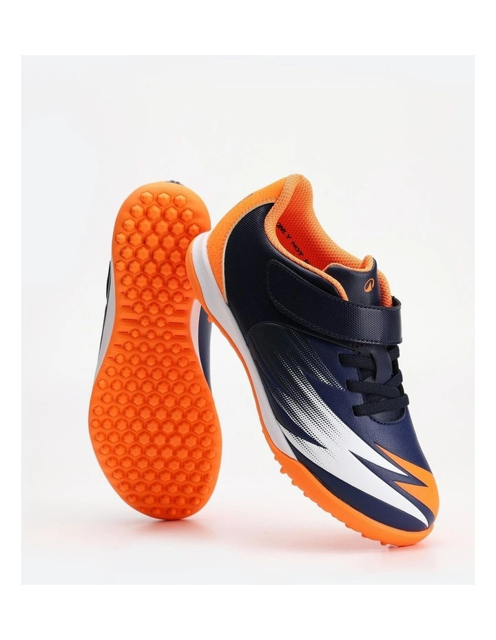 Decathlon - Kids' Rip-Tab Football Boots Agility 500 TF - BlueOrange image 2