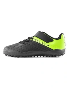 Decathlon - Kids' Rip-Tab Turf Football Boots 100 Easy TF - Black/Yellow
