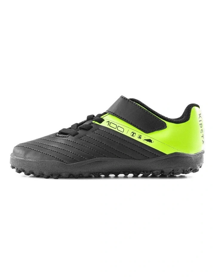 Decathlon - Kids' Rip-Tab Turf Football Boots 100 Easy TF - Black/Yellow image 1