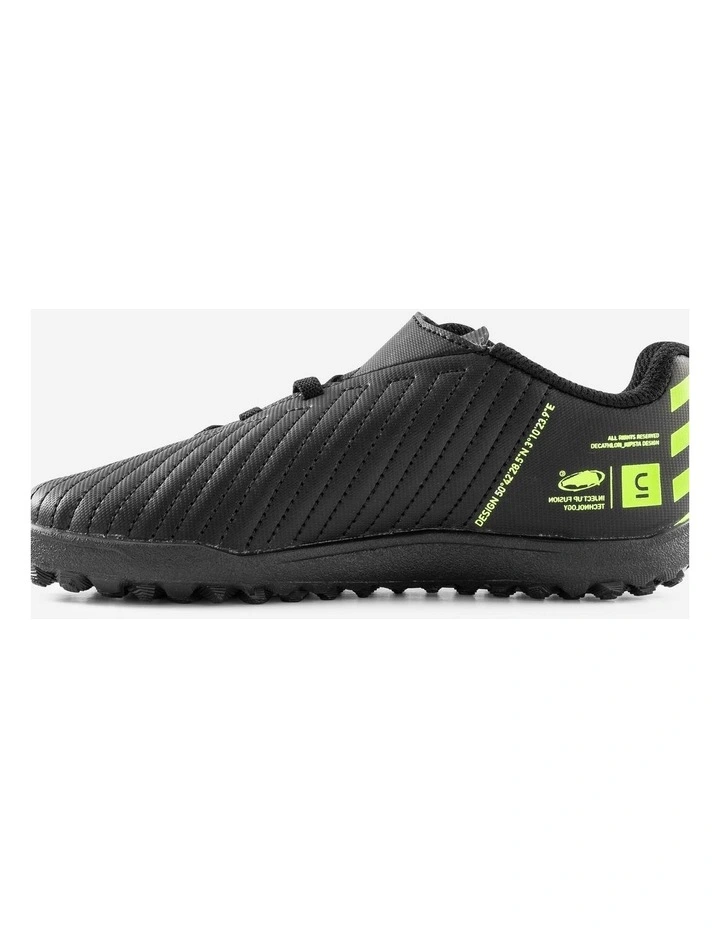 Decathlon - Kids' Rip-Tab Turf Football Boots 100 Easy TF - Black/Yellow image 2