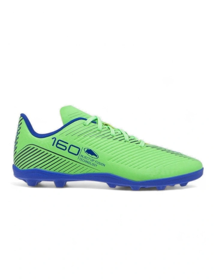 Decathlon - Kids' Lace-Up Football Boots 160 MG - Navy Blue/Green image 1