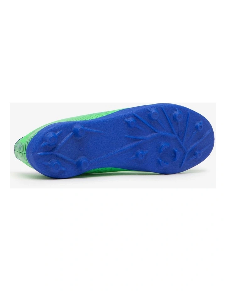 Decathlon - Kids' Lace-Up Football Boots 160 MG - Navy Blue/Green image 4