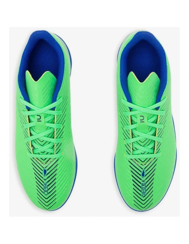 Decathlon - Kids' Lace-Up Football Boots 160 MG - Navy Blue/Green image 5