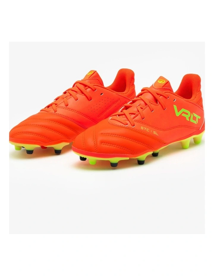 Decathlon - Kids' Lace-Up Leather Football Boots Viralto II FG - Acid Red image 2